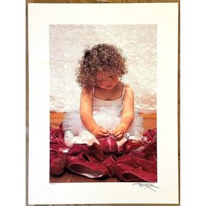 Framed Ballerina Ballet Wall Art Signed Ltd Ed Print Harvey Edwards 245/3000 COA